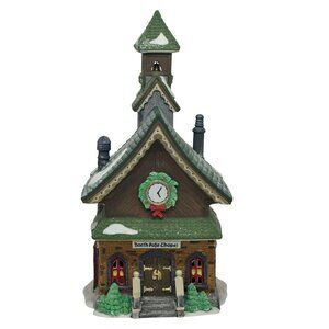 VTG Dept 56 North Pole Chapel #56260 Bell Tower Heritage Village No Lights, 9.5"